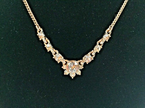 Givenchy Crystal Necklace Rose Gold 