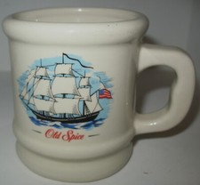 Vtg Old Spice Pottery Grand Turk Ship Shaving Mug marked Old Spice