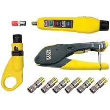 Complete Coax Cable Tool Kit with Wire Stripper Crimper and Tester for Instal...