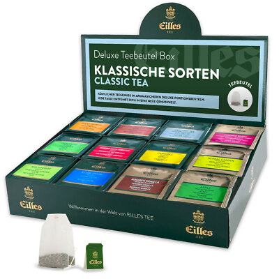 CLASSIC Mischbox mit 12 Sorten EILLES Deluxe Teebeutel der besten klassischen