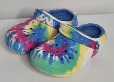 Crocs Classic Tie Dye Faux Fur Lined Clogs Shoes Mens 4 Womens 6 206341