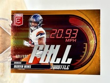 2025 Donruss Elite Marvin Mims /199 FULL THROTTLE ORANGE SP #12 Denver Broncos
