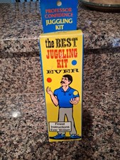 The Best Juggling Kit Ever 1985 w/ Finest Instructions Prof. Confidence Vtg