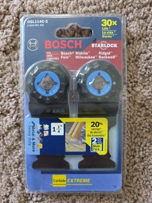 BOSCH Carbide Oscillating, Multi Tool Blades 2-Pack, 1-1/4  Width (OSL114C-2)