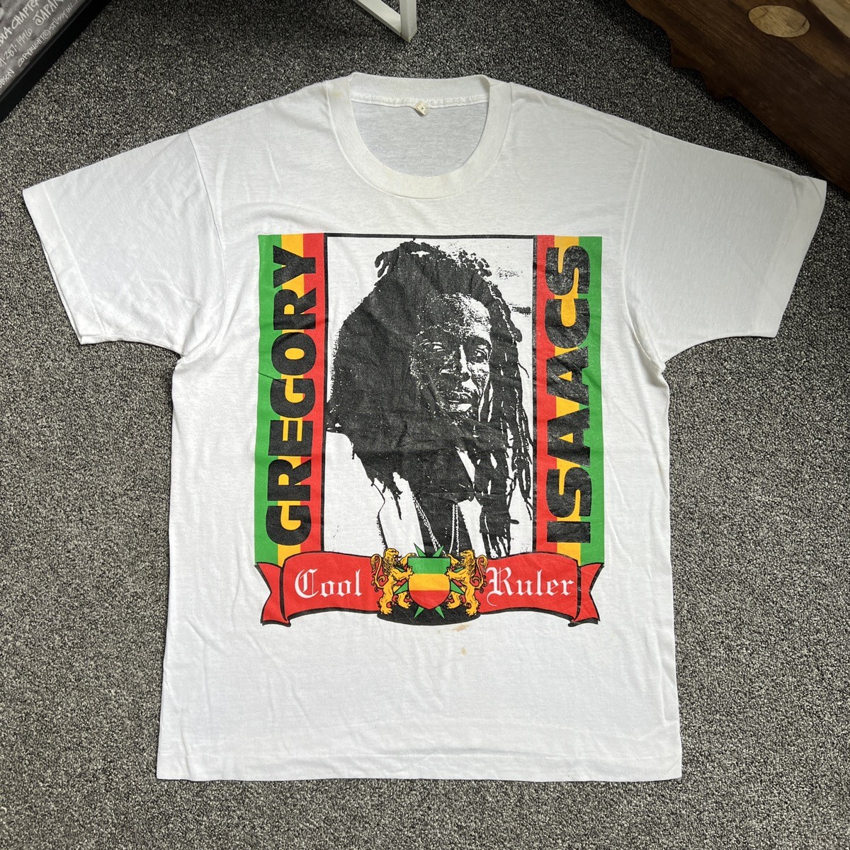 80s Gregory Isaacs Cool Ruler Band White T shirt Classic style tee NH28021