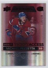 2021 Upper Deck Credentials Debut Ticket Access Red 128/199 Michael Pezzetta g9n