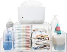 Diaper Caddy Acrylic, Baby Changing Table Organizer, Dresser Tabletop Organiz...