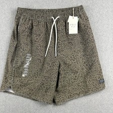Free Fly Reverb Swim Shorts Mens Small Green Camo Lined UPF 40 Elastic Waist NWT