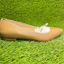 Vionic Lena Womens Size 7 Brown Casual Classic Leather Slip On Ballet Flat Shoes