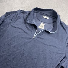 Peter Millar Golf Perth Quarter Zip Performance Pullover Blue Men s Size XL