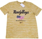 Vanderbilt Commodores Shirt Mens Large Gold Baseball Nike Dri Fit Vandy Boys