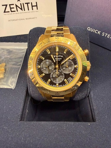 zenith el primero chronomaster sport 18K YG gold and precious