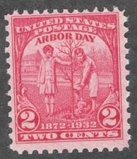 US. 717. 2c. Boy and Girl Planting. Arbor Day Issue. MNH. 1932