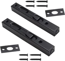 2 Pack Flush Boltf for Double Door, 6 inch French Door Lock, Flush Bolt Latch