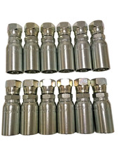 12) FJX-06-06 Hydraulic Hose Crimp Fittings 3/8 FJIC *Made in USA* HY/U Style