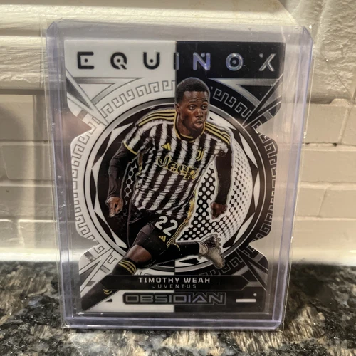 2023-24 Obsidian Soccer Timothy Weah Equinox Die Cut Black & White /120 #17