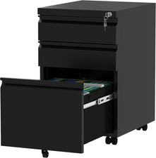 Secure 4-Drawer Mobile File Cabinet with Lock for Home or Office Use