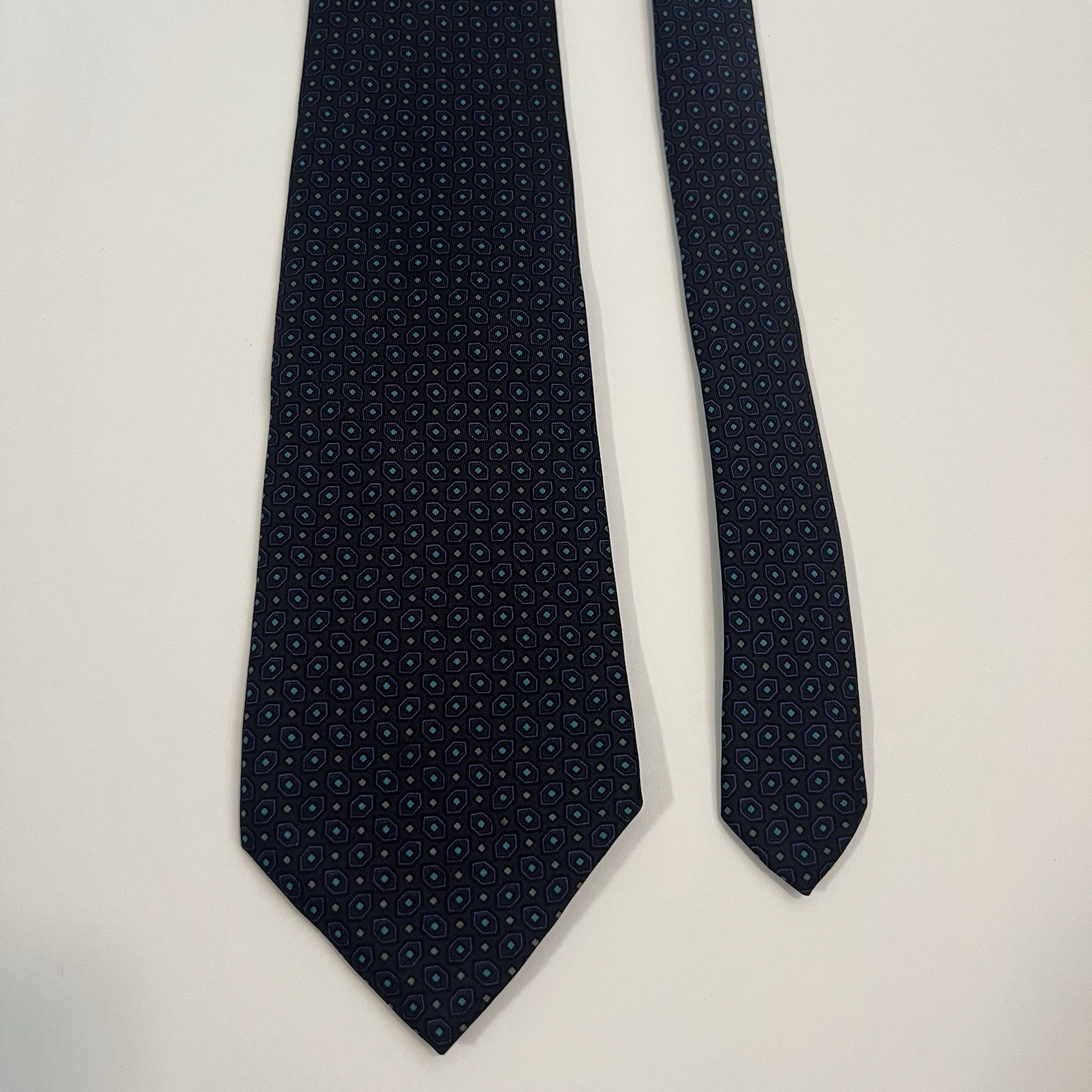 Robert Talbott, Blue, Geometric, Patterned, Made … - image 8