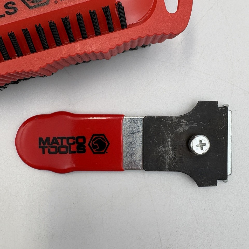 Matco Tools 2pk Mini Scraper & Hand Brush - Red | eBay UK