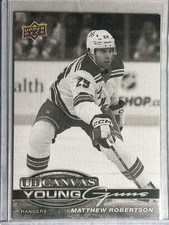 2025-26 Upper Deck Young Guns Black Canvas #C-108 Matthew Robertson - Rangers