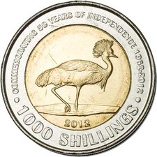Uganda 1000 Shillings 2012  50 Years of Independence  UNC (KM # 278)