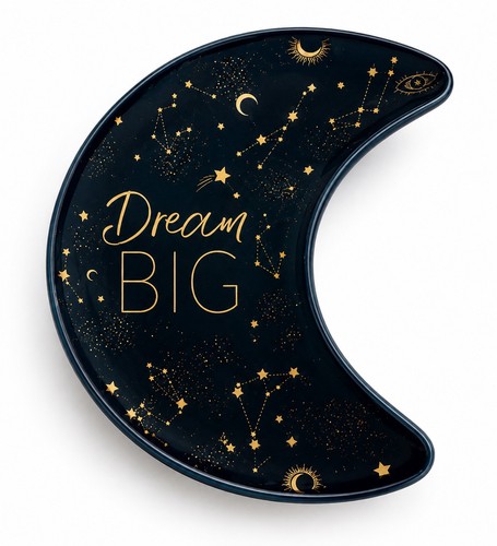 Moon Shape Ceramic Jewelry Tray Crescent Moon Ring Dish in Bathroom | Bedroom