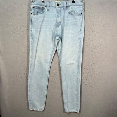 Madewell Mens Size 32 Light Wash Slim Fit Blue Jeans Cotton Blend Denim