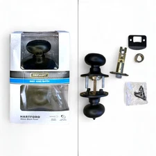 🔥 Defiant Hartford Door Knob Matte Black Bed Bath Privacy Lock New Open Box