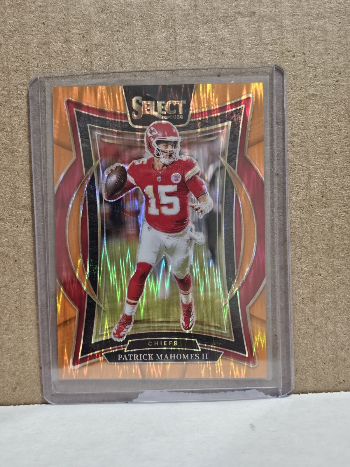 2024 Panini Select Patrick Mahomes II #33 Orange Shock Prizm /499 Chiefs