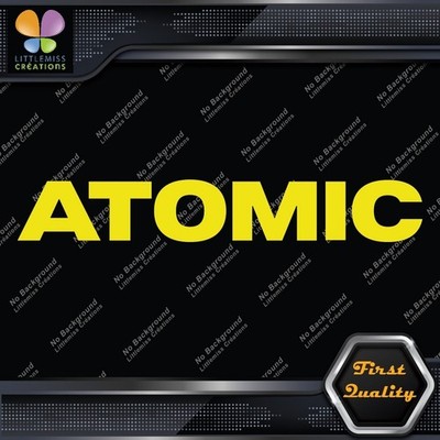 Fits Atomic Skis Helmet Snowboards Winter Sports Name Only Decals Stickers Vinyl