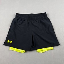 Under Armour 2-in-1 Shorts Kids Boys 4T Black Athletic Compression Lining NWOT