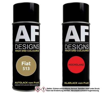 Spraydose für Fiat 513 Giallo Zoe Metallic Basislack Klarlack Sprühdose 400ml