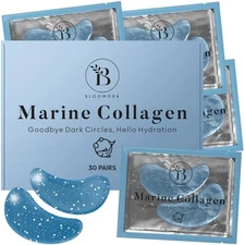 Marine Collagen Under Eye Mask Patches for Dark Circles,Bags,Wrinkles, 30 Pairs