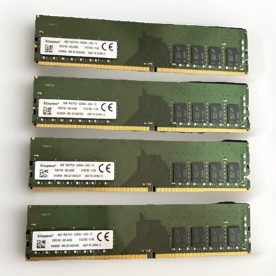 Kingston 32GB (4x8GB) DDR4 3200MHz PC4-3200AA 1Rx8 Desktop RAM Memory