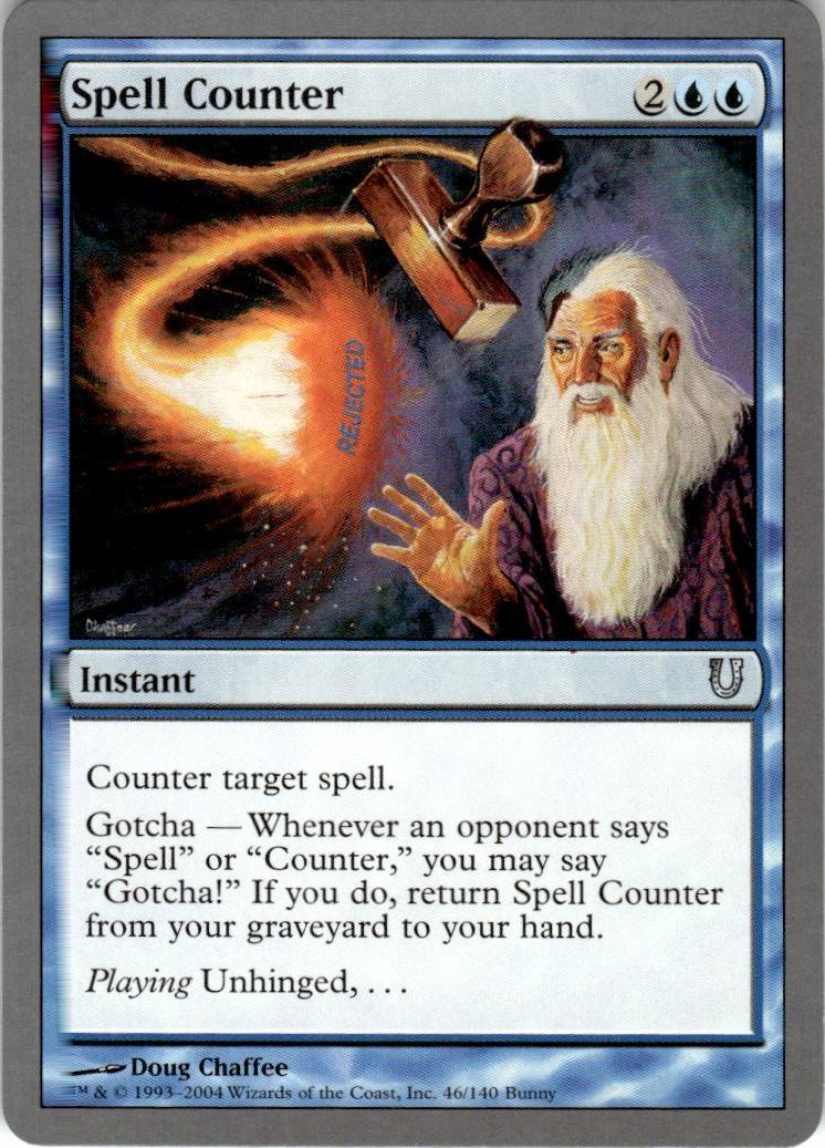 2004 Unhinged Magic The Gathering Spell Counter 46/140 LP
