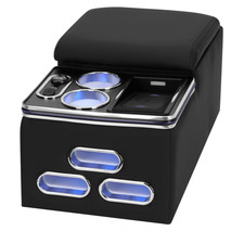 Universal Car Center Console Cupholder Black Car Truck Seat Organizer Storage Universal Car Center Console Cupholder Black Car Truck Seat Organizer Storage