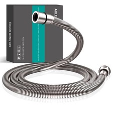 AULEEND shower hose 304 stainless steel extra long 78 inch, Brushed Nickel 