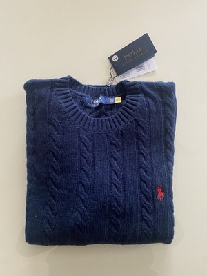 Klassischer Zopfpullover - Blau