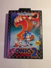 Sonic the Hedgehog 2 SEGA Genesis USA W Case + Bent Manual Combine Ship TESTED
