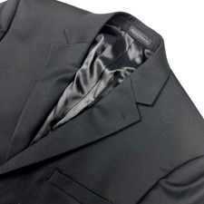 Calvin Klein Men's Wool Stretch 2-Button Blazer Jacket Black 42S