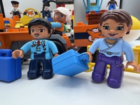 LEGO VILLE Duplo 5594 5595 10871 Airport Cargo Air Plane Set Lot Vintage READ