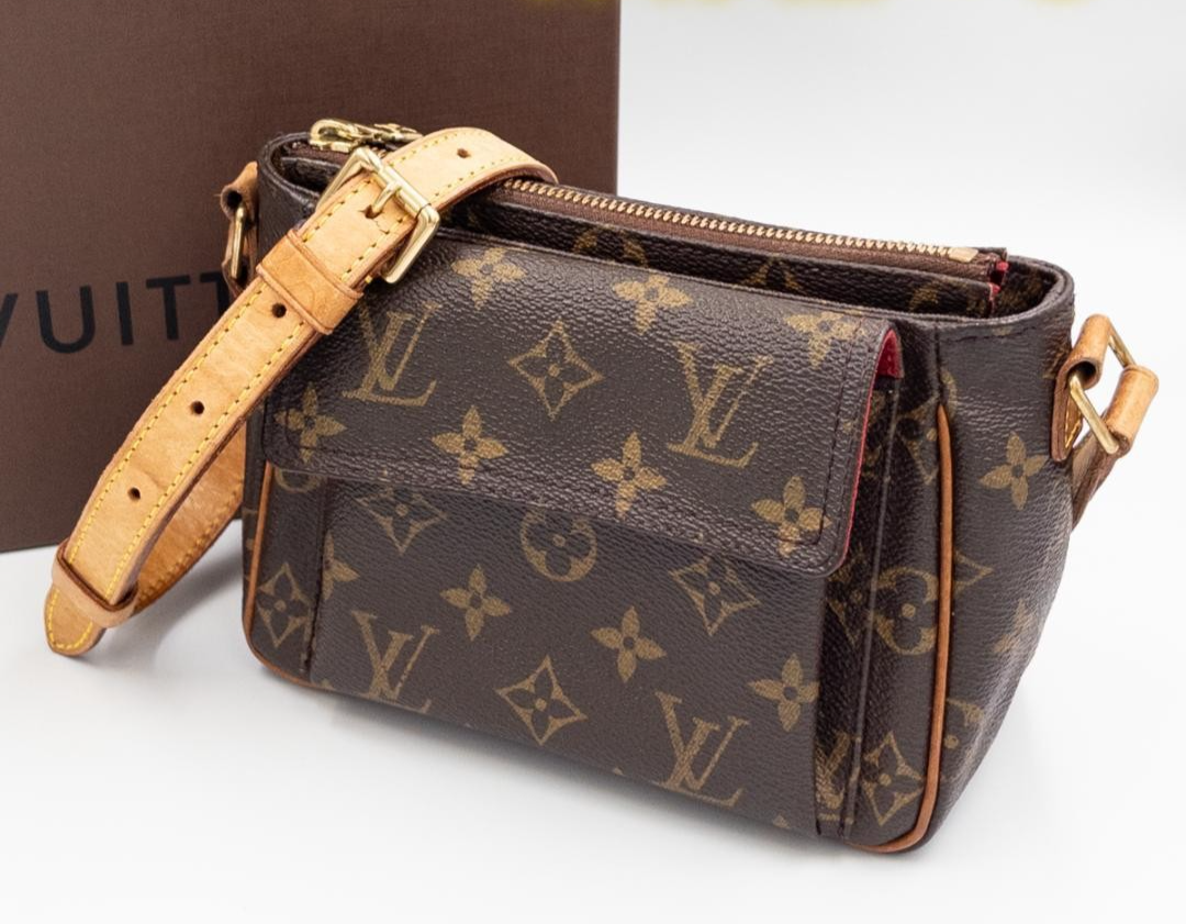 Auth LOUIS VUITTON Monogram Viva Cite PM Shoulder Bag Handbag M51165 Brown LV
