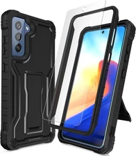 For Samsung Galaxy S21 FE 5G Hard Hybrid Magnetic Kickstand Case Military Cover