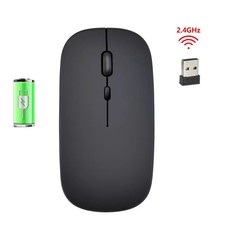 Slim Wireless Mouse Rechargeable Optical Silent Mice USB For PC Laptop UK