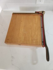 Vintage Ingento No. 4 Guillotine Paper Cutter 12" Hardwood Cast Iron