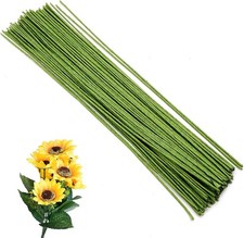 600 Counts 16 Inch Floral Wire Bulk, 14 Gauge Craft Stem Wire Paper Coverfor DIY