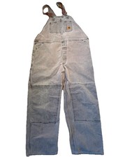 Vtg Carhartt Double Knee Overalls 46x32 Brown R06 CHT Carpenter Union USA