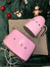 SMEG Pink Kettle & 4-Slot Toaster Set –  Retro 50s Style