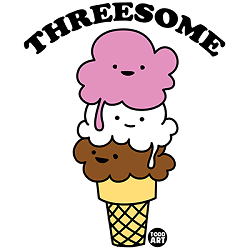 ALTRA T Shirt dalla S alla 2XL 3XL gelato TRIO food humor divertente adulto