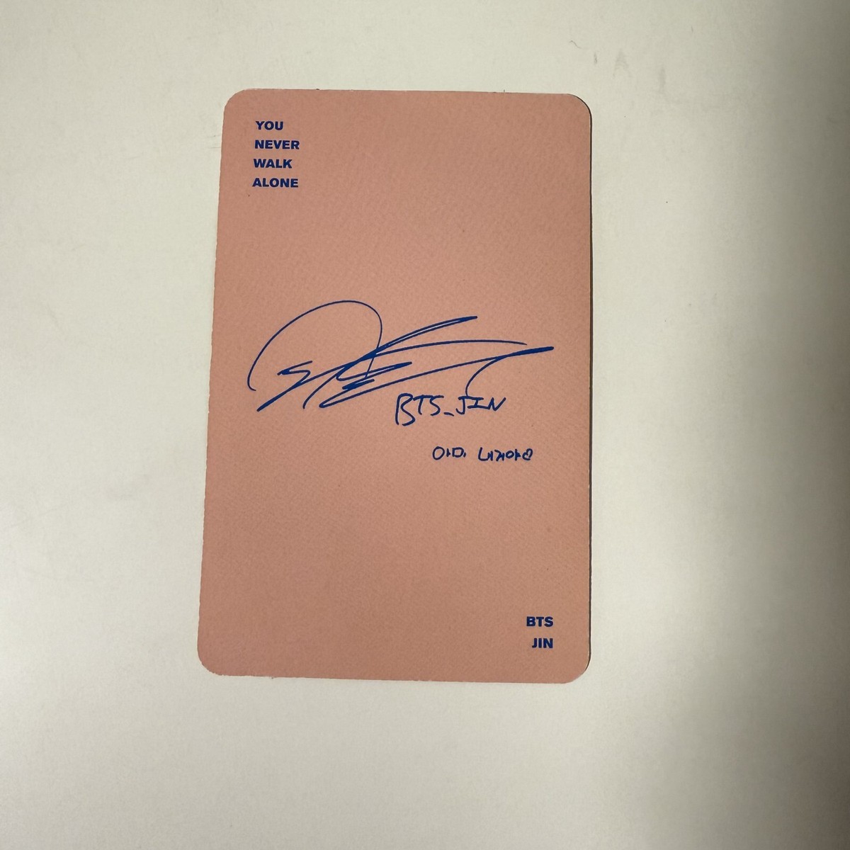 BTS JIN YNWA You Never Walk Alone Official Photocard + GIFT | eBay